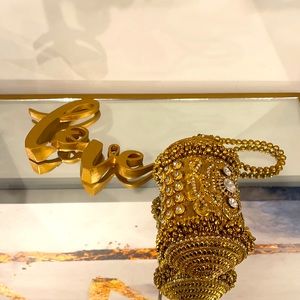 Handmade artisan gold Indian styled bag! Worn 2x